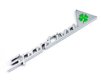 Alfa Romeo Giullieta Sportiva Quadrifoglio Verde Set Emblem Fender Metal Sticker Badge