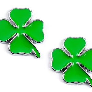 2x Emblema Adesivo Quadrifoglio Verde Cromato Alfa Romeo 145 QV Badge Quadrifoglio