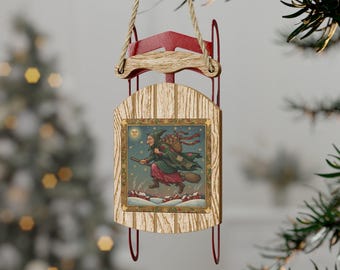 La Bafana - The Christmas Witch Sled Ornaments