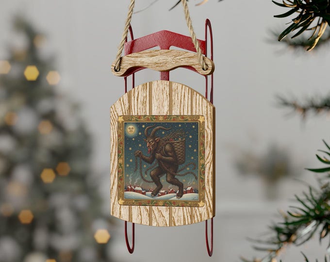 Featured listing image: Krampus Sled Ornaments