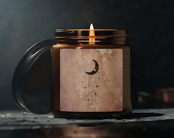 Summer Witch Candle | Amber Apothecary Candle Jar for Spellwork, Journaling & Magical Mornings