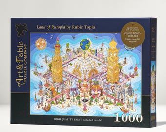 Pays de Rutopie ; Puzzle 1000 pièces au toucher velours par Ruben Topia