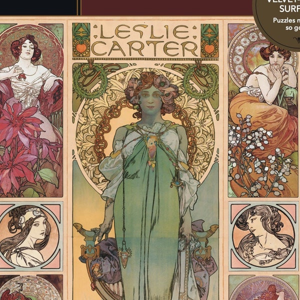 La Nouvelle Femme; 1000-pc Velvet-Touch Jigsaw Puzzle Featuring the Art of Alphonse Mucha