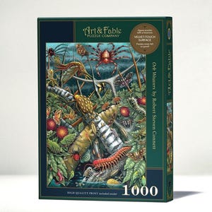 Orb Weavers 1000-Piece Velvet-Touch Jigsaw Puzzle Creepy Crawly Insect Art by RS Connett