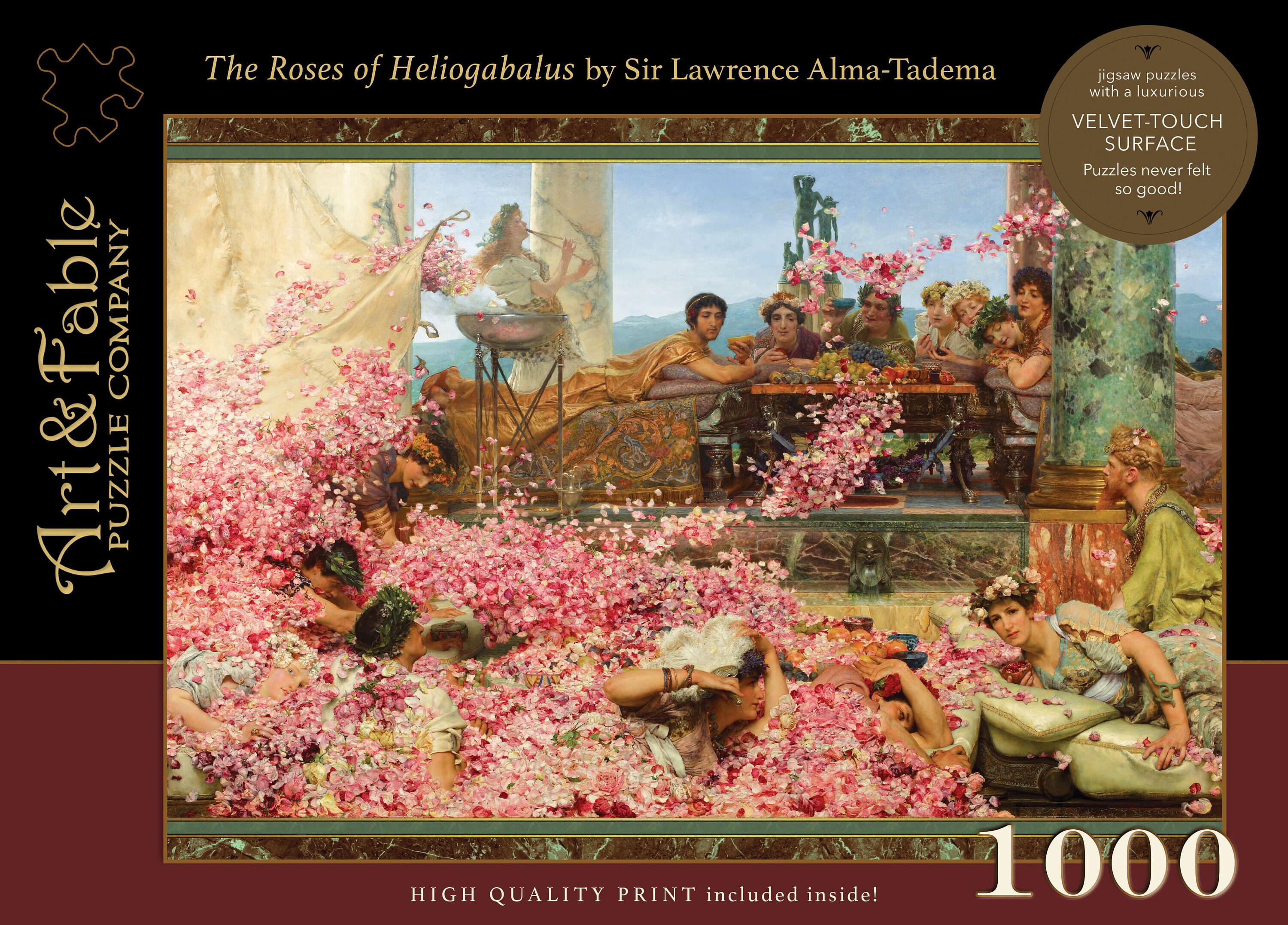 The Roses of Heliogabalus; 1000-pc Velvet-touch Jigsaw Puzzle Artwork ...