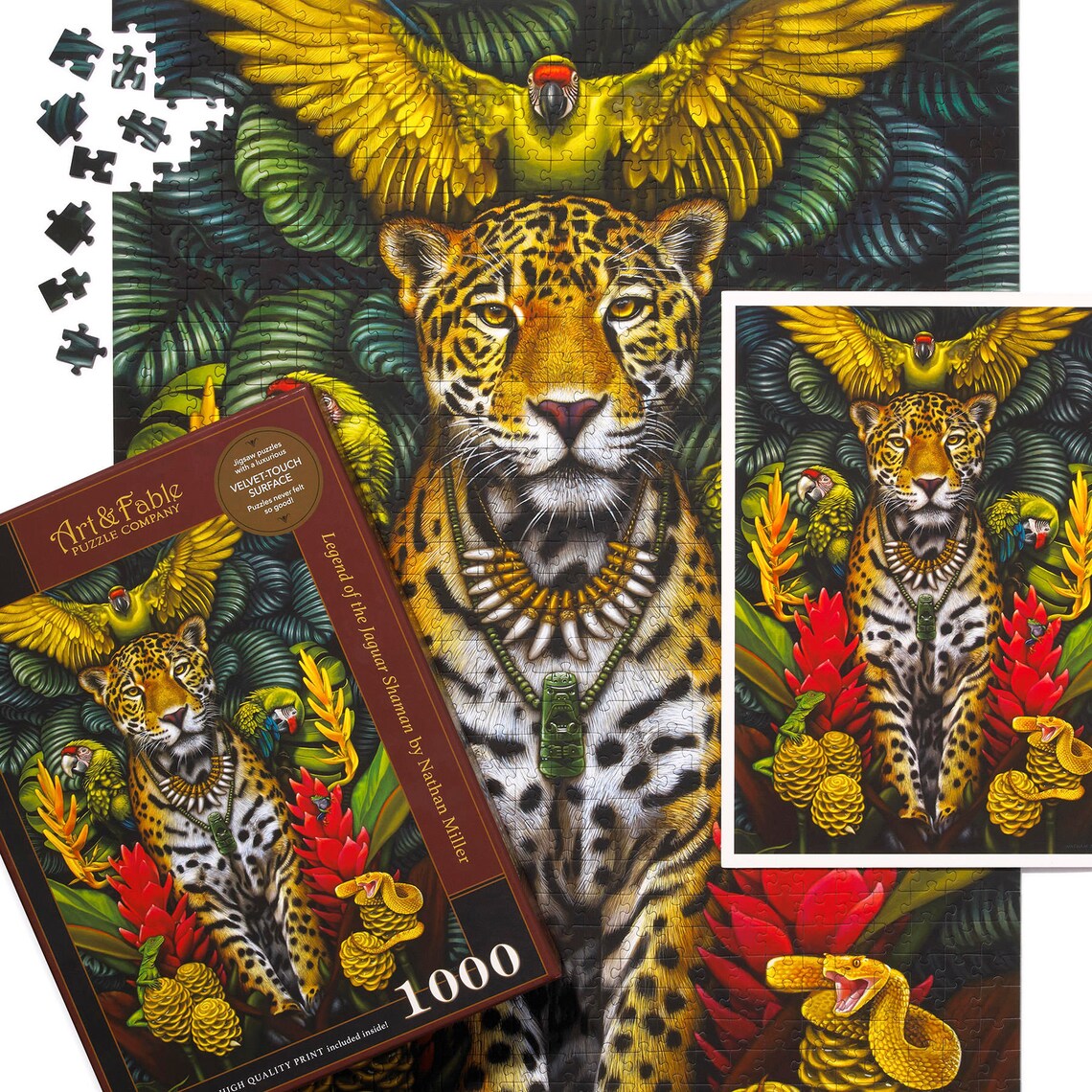 Puzzle 1000 Pièces – Jaguar en Liberté main image 0