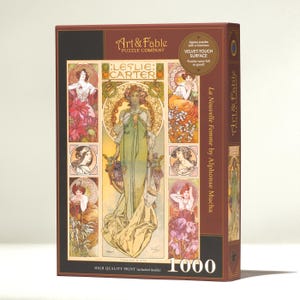La Nouvelle Femme; 1000-pc Velvet-Touch Jigsaw Puzzle Featuring the Art of Alphonse Mucha