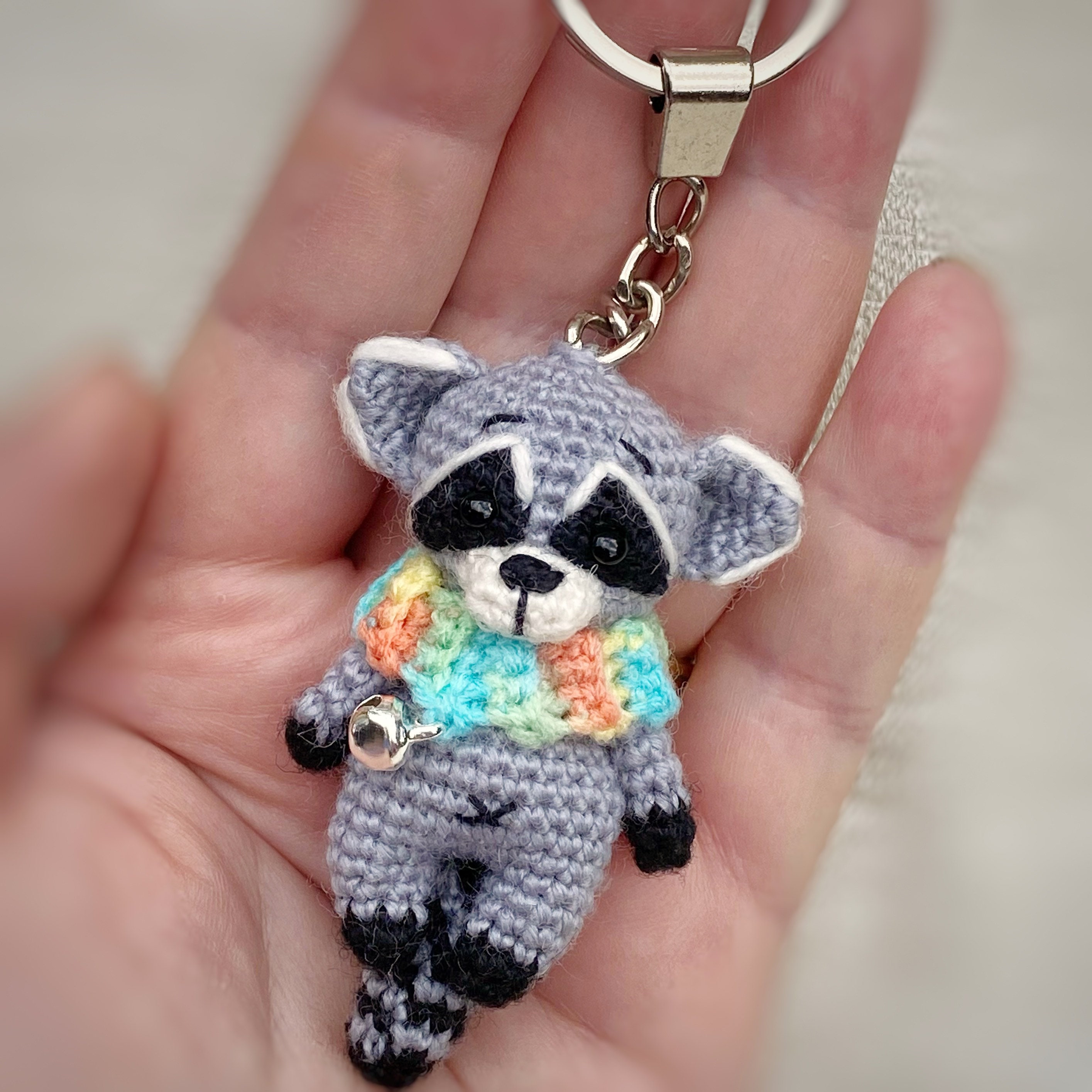 Porta llaves de mapache pequeño llavero de mapache encanto Etsy