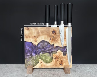 Magnetischer Messerblock mit Holz und Epoxidharz,Messerhalter,Messerständer,Einweihungsgeschenk,Geburtstagsgeschenk,Weihnachtsgeschenk