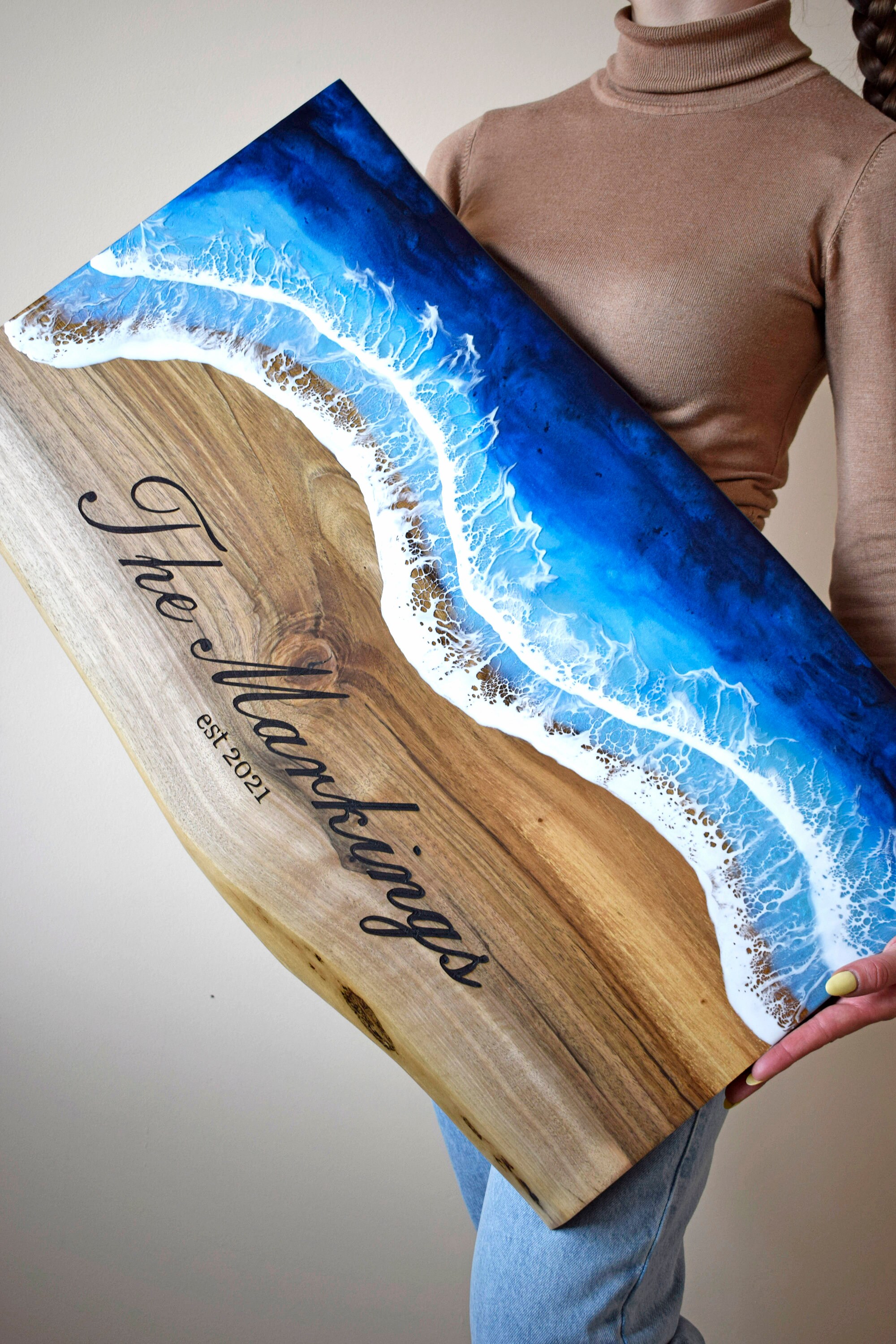 Large 27x16 Personalized Wood Wall Artfamily name Etsy