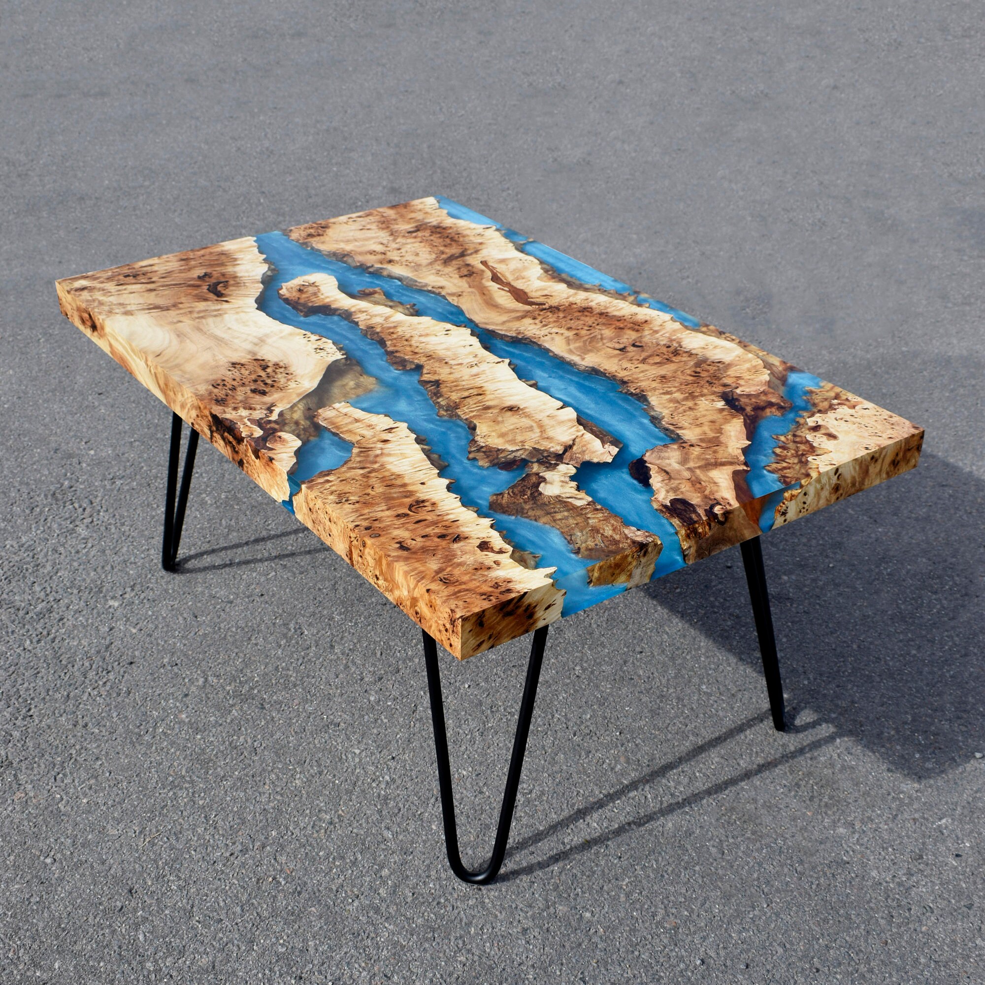 Burl Wood Table Wood Furniture Wood Resin Coffee table Etsy