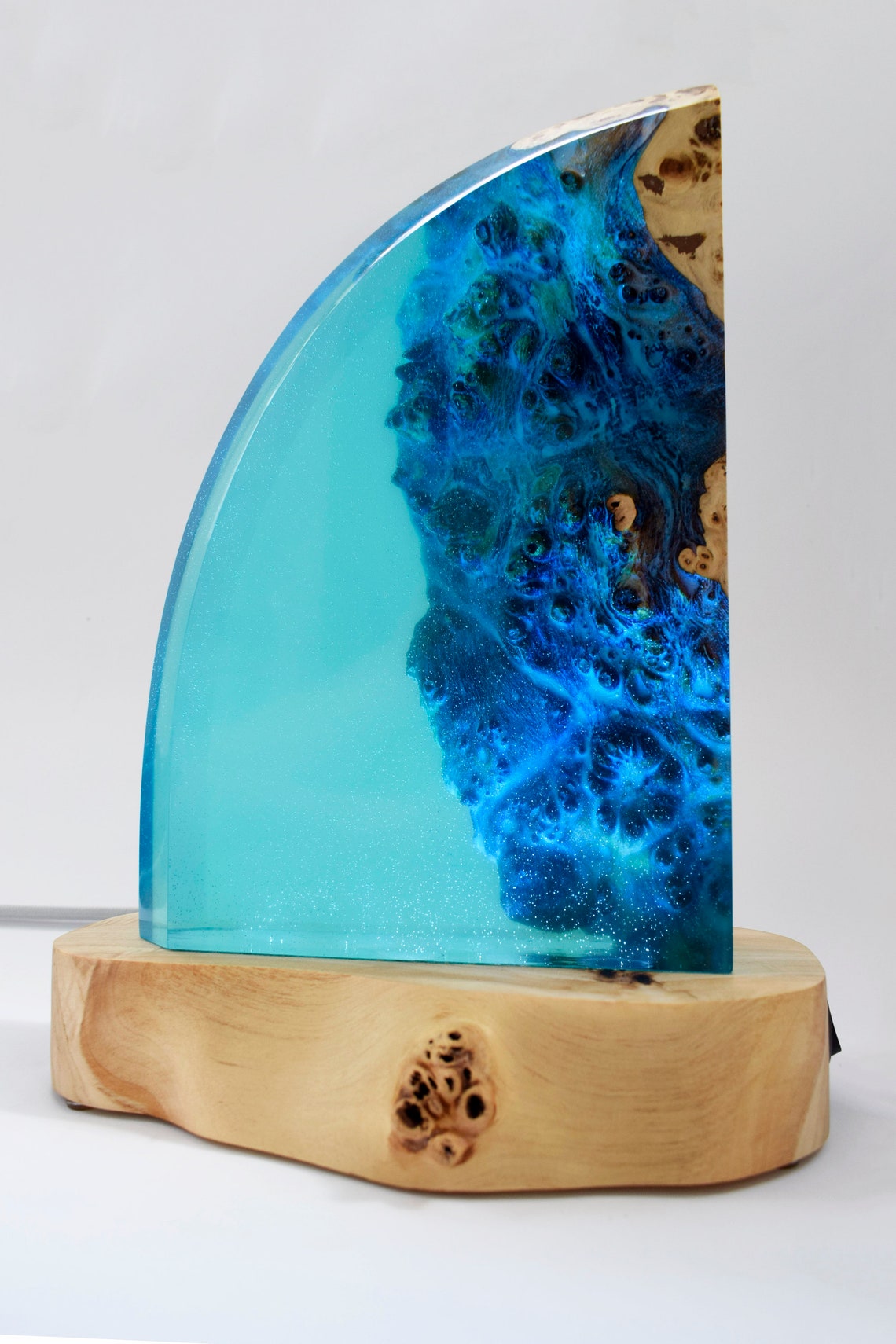 Epoxy Wood Lamp Resin Night LightUnique DecorDecorative Etsy