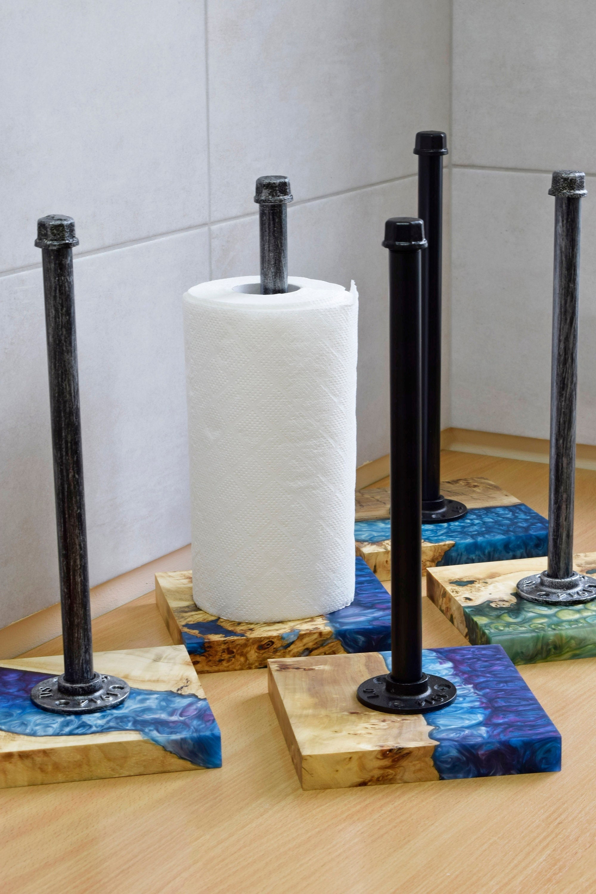 NearMoon Standing Paper Towel Holder, Kitchen Paper Towel Roll Holder- for  Bathroom Kitchen Countertop, Standard or Jumbo-Sized Roll Holder (with