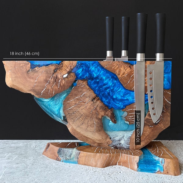 Wood Burl Knife Holder Etsy