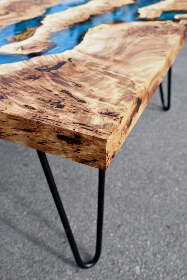 Burl Wood Table Wood Furniture Wood Resin Coffee table Etsy