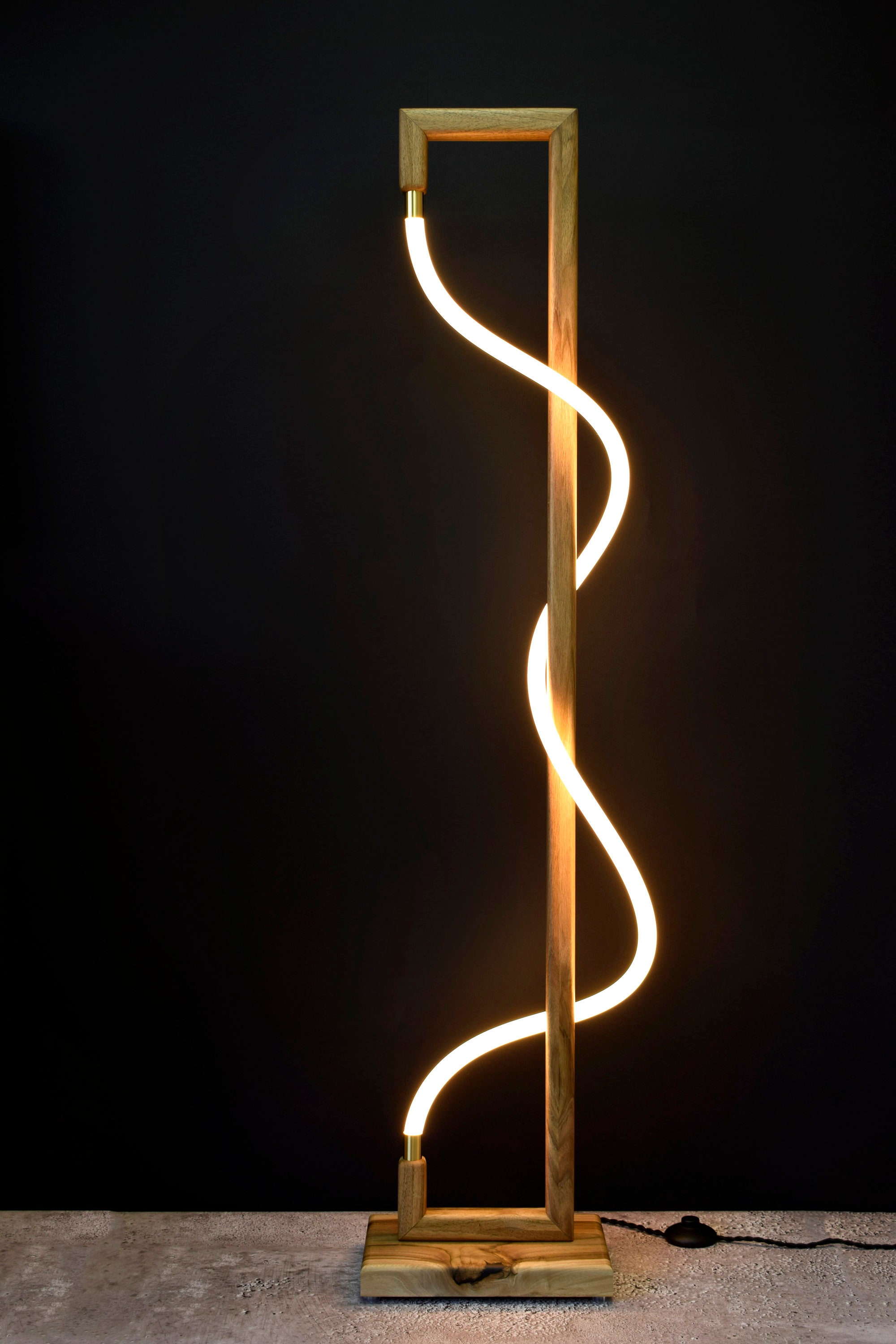 Wood Arc Floor Lampnull