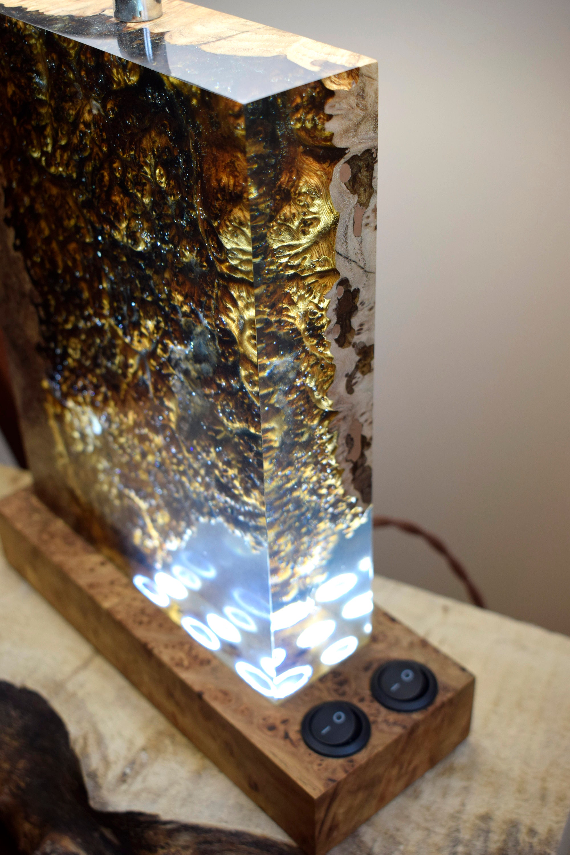 Epoxy LampEpoxy Wood Night LampBedside Lamphousewarming Etsy