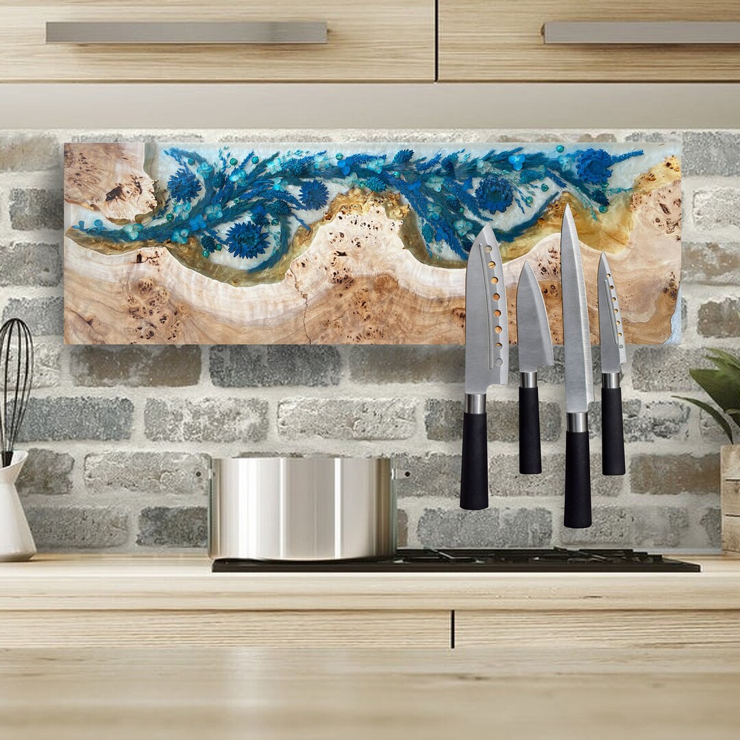 Knife Holder for Wall,knife Block,wall Mounted Knife Rack,wood