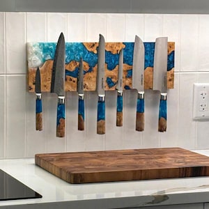 Large Magnetic Knife Rack Block Holder,Wooden Magnetic Knife Rack,wall mount knife rack,Knife strip,magnetic knife holder,wooden knife block