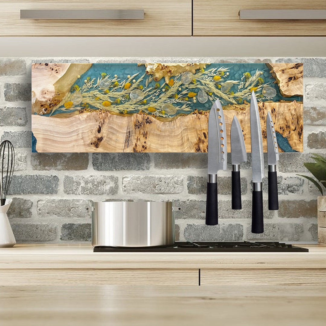 Magnetic Knife Holder for Wall,knife Block,wall Mounted Knife Rack,wood ...