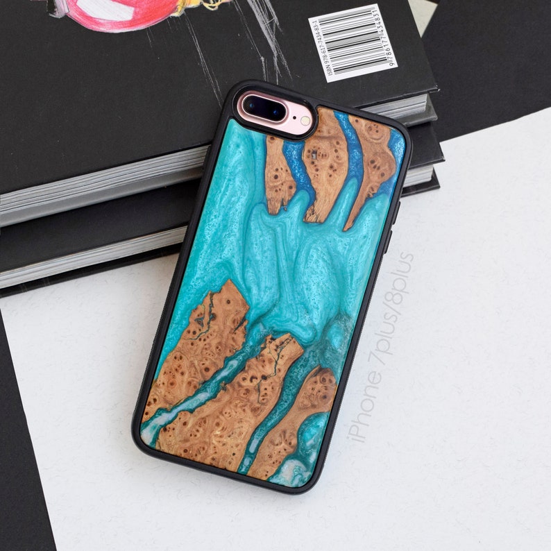 Wood Phone Case iPhone 7plus 8plus Epoxy Wood caseEpoxy Etsy