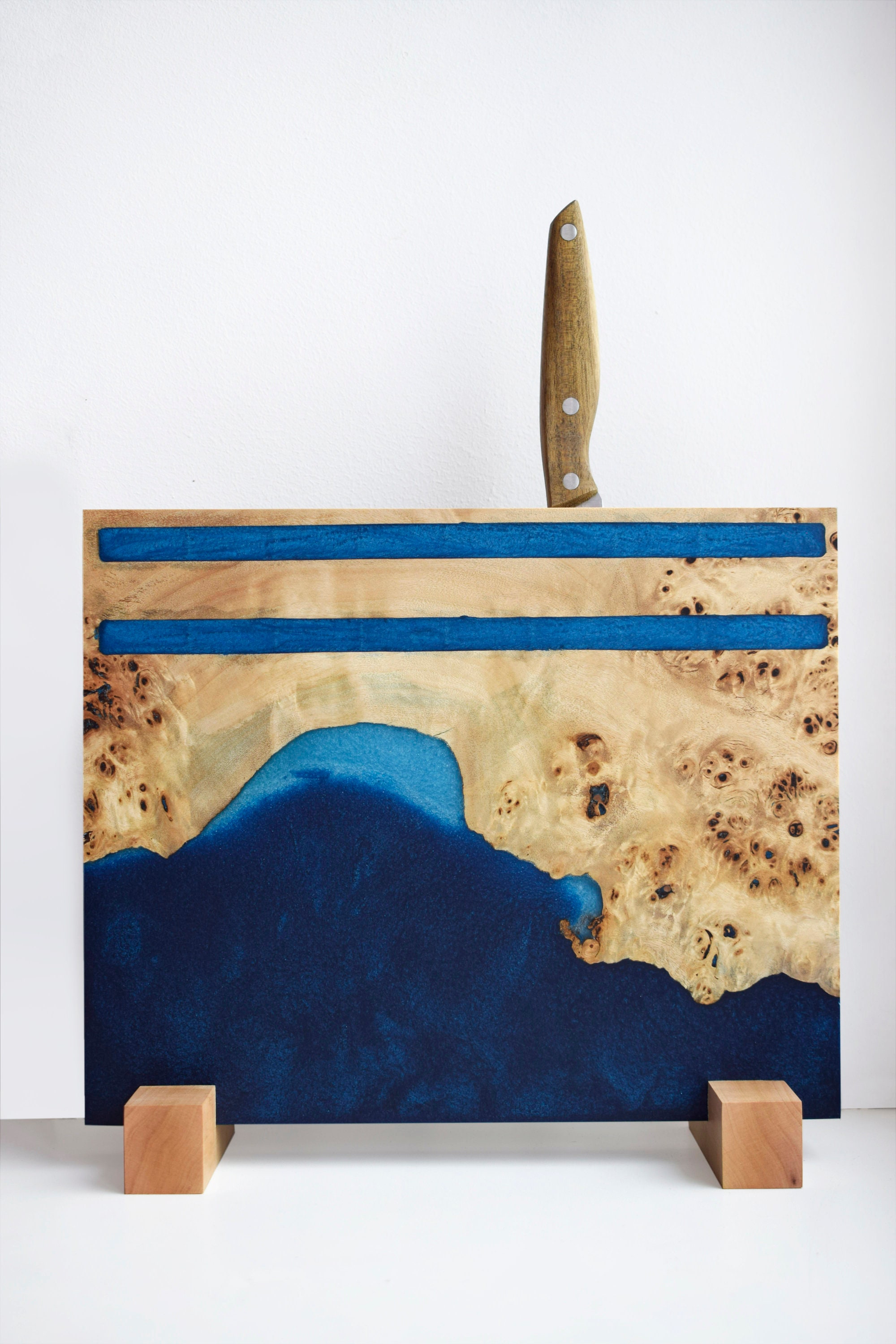 knife block Wood Epoxy Resin knife Etsy