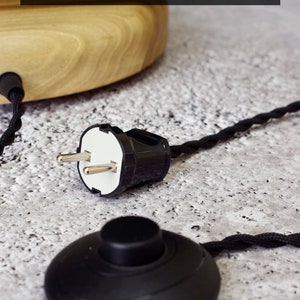 May include: A black electrical cord with a European-style plug and a foot pedal switch. The text "European type plug" and "For other countries you should use plug adapter" is visible in the image.