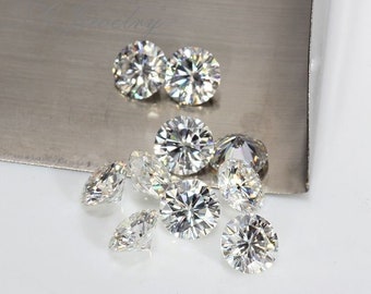 Anello Moissanite sciolto da 3,5 mm, 0,15 carati, taglio brillante rotondo, quasi bianco, orecchino, pendente, regalo di gioielli (prezzo all'ingrosso)