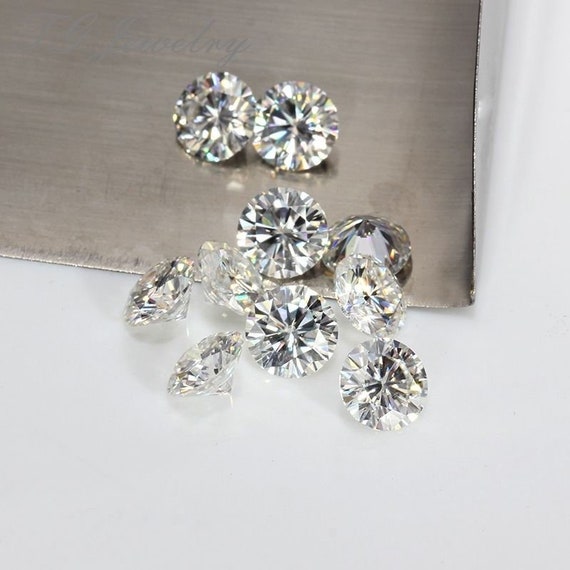 2.5 MM 0.05 Carat Fiery Near White Round Brilliant Diamond Cut Loose Moissanite 4 Ring Earring Pendant Jewellery Gift wholesale Price Etsy Israel