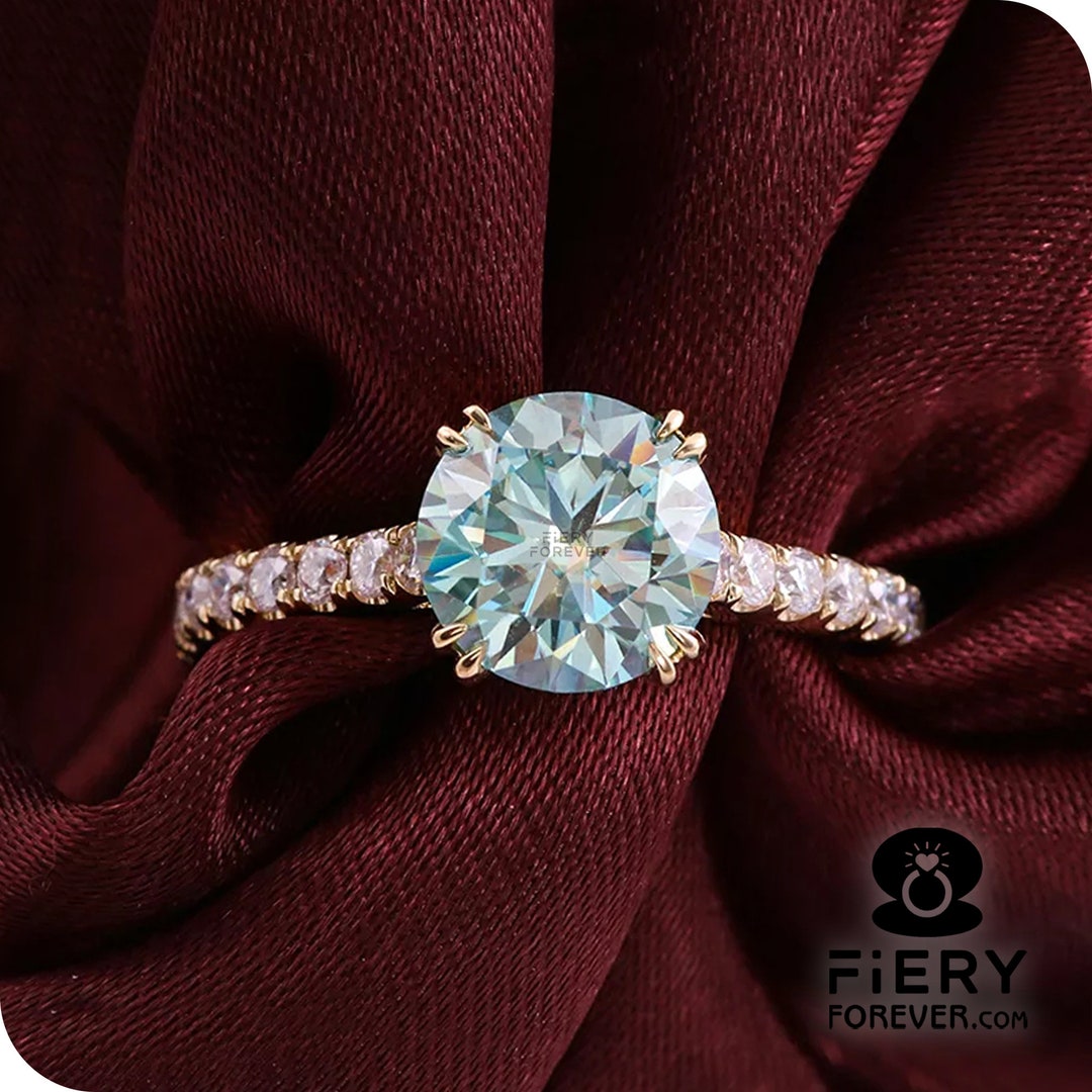 Double Claw Prong Set Comfort Fit Wedding Ring, 1.75/ 2.50/ 2.75 Carat ...