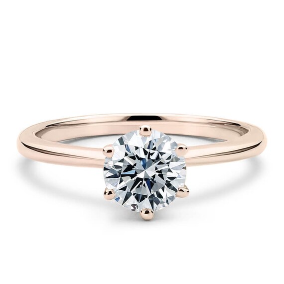 Lovely 1 Carat radiant Cut Full White Moissanite 10K14K18K WhiteYellowRose Gold 4 Prong Classic Solitaire Ring For Engagement,Wedding