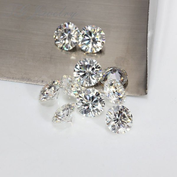 8 MM 1.60 Carat Fiery Near White Round Brilliant Diamond Cut Loose Moissanite For Ring, Earring, Pendant, Jewellery Gift (Wholesale Price)