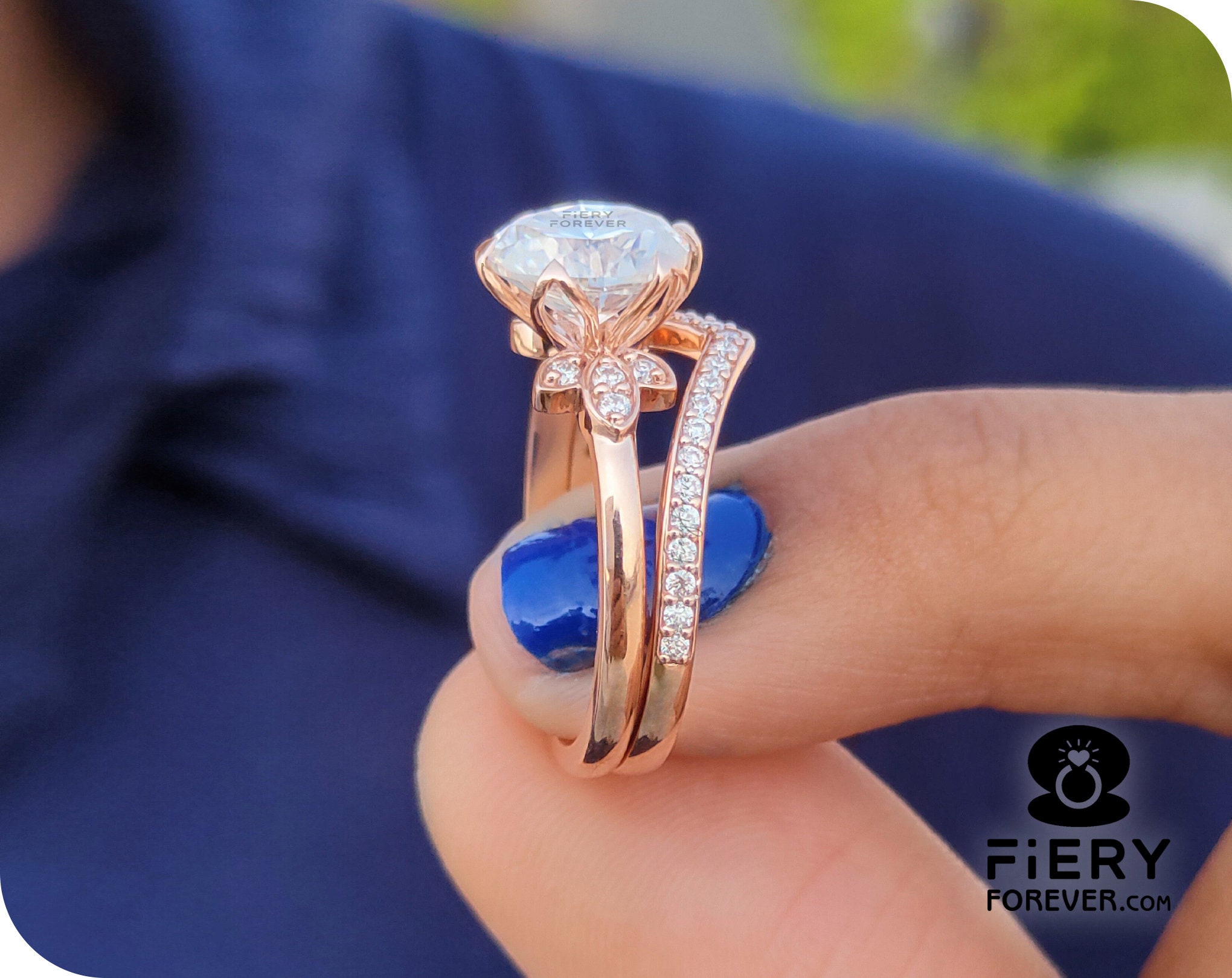 Tulip basket engagement ring online
