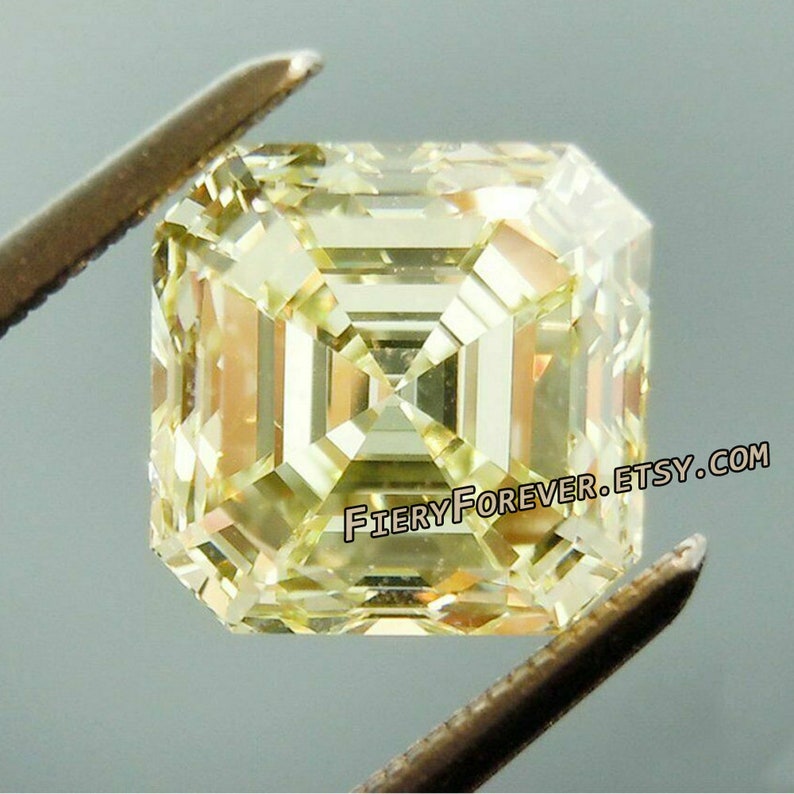 Earring Wholesale Price Jewellery Gift Pendant 10.5 x 10.5 MM 5.50 Carat Off White Asscher Diamond Cut Loose Moissanite For Ring