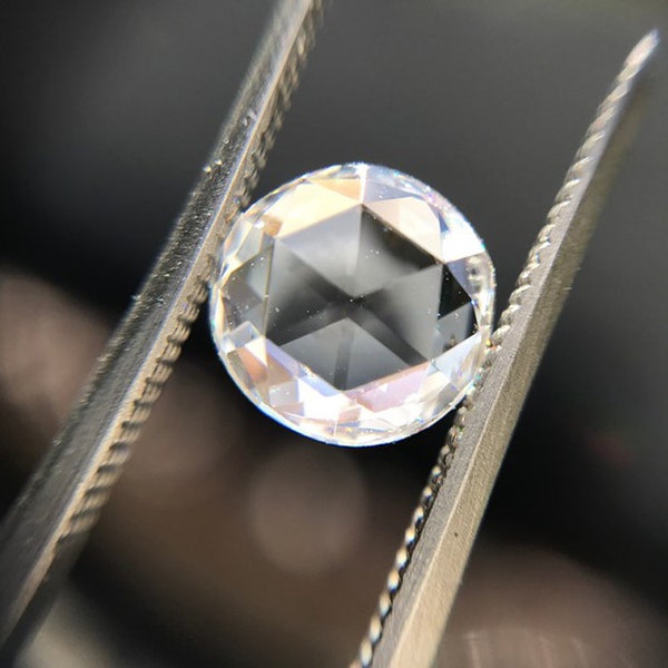 0.10 Carat To 0.85 Carat Rose Cut Round Loose Moissanite: 3mm To 6.5mm Fancy Moissanite For Ring, Earrings, Pendant, Gift (Wholesale Price)