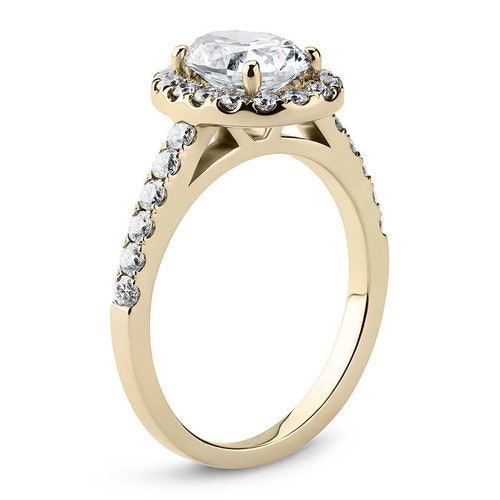 Beautiful 1.35 Carat Oval Cut Full White Moissanite 10K/14K/18K, White/Yellow/Rose Gold Halo Ring With Accents For Engagement, Wedding shops