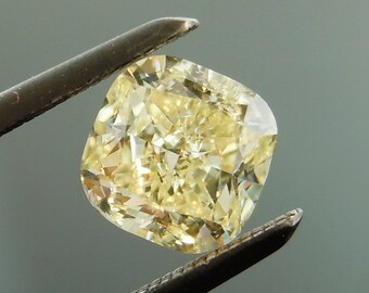 Moissanita de talla cojín alargada de 6,00 quilates: Moissanita amarillo blanquecina, moissanita suelta de talla diamante de 12 x 10 mm para anillo, colgante de moissanita