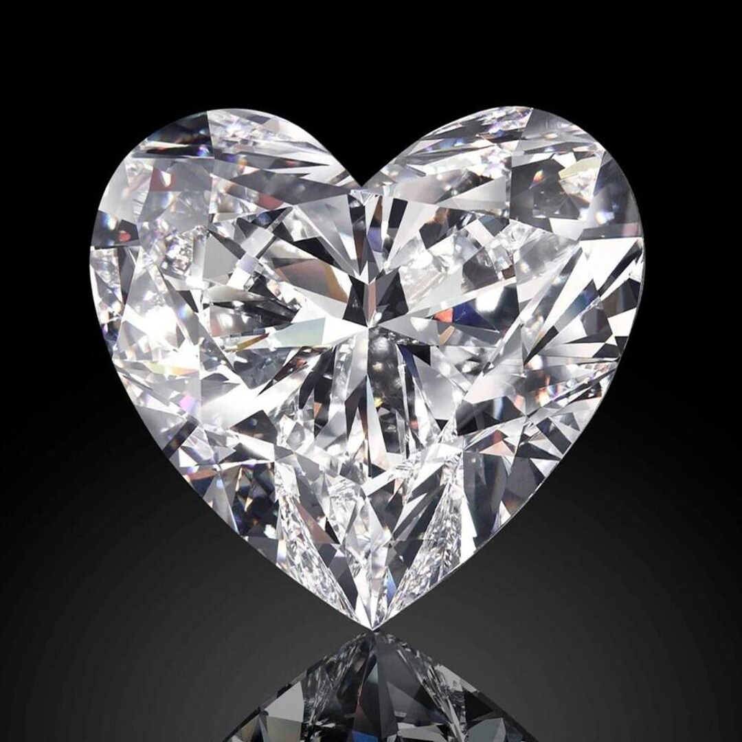 Colorless 12x12mm to 25x25mm Full White Heart Cut Loose Moissanite: 5. ...