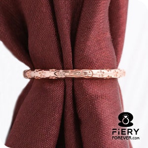 Unique Engraved Flower Pattern Band, 14k Solid White/Yellow/Rose Gold Plain Wedding Band, Minimalist Designer Band, Customized Women Jewelry