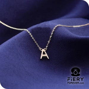 Customized A-Z Alphabet Letter Pendant With Chain, S925/10k/14k/18k/PT950 Solid Metal, Personalized Initial Necklace, Surprise Gift For Wife