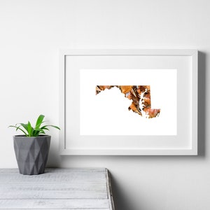 Maryland Map Art, Maryland Print, Maryland Decor, Maryland State Print, Wall Art, Home Office Decor, Maryland Office Decor, Printable Art