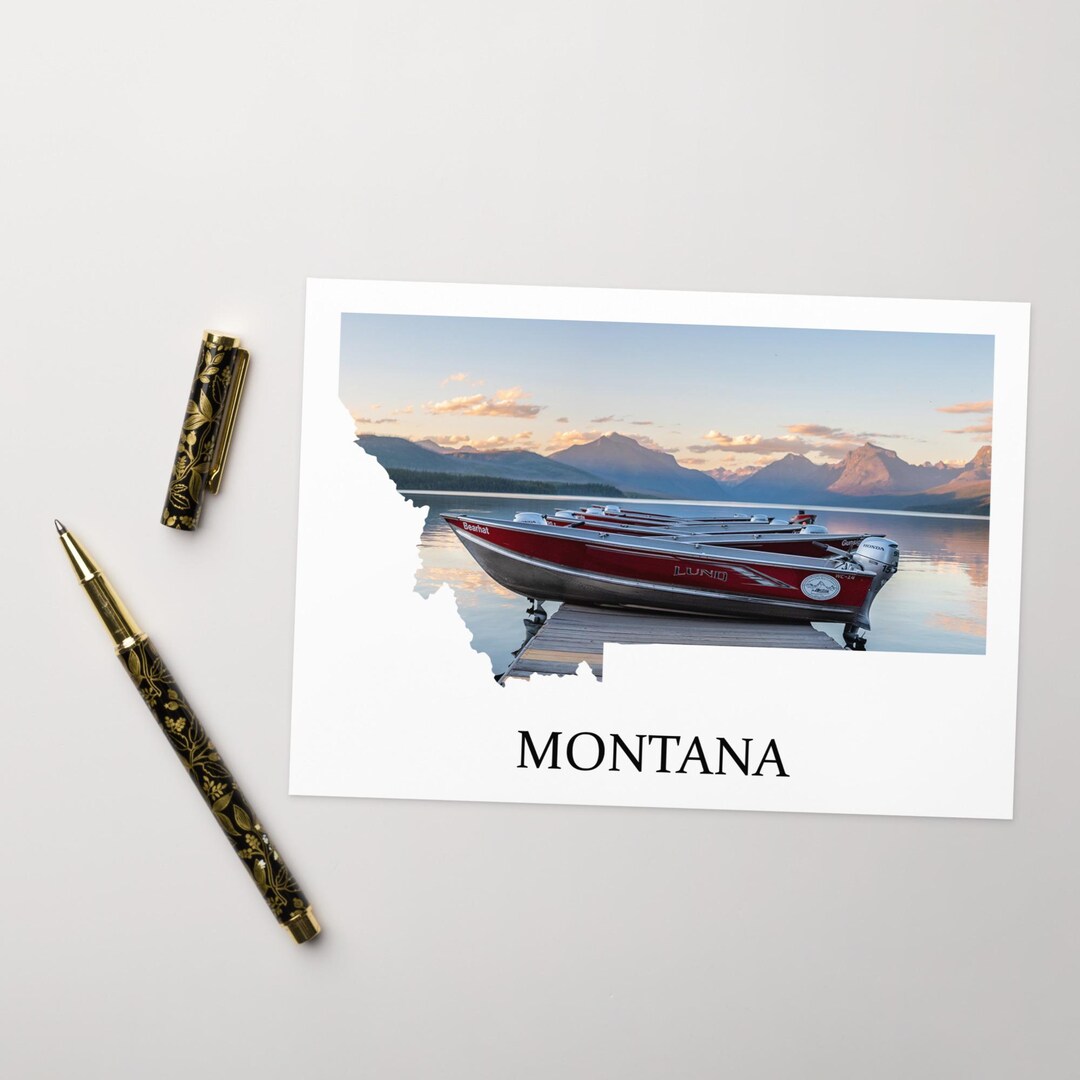 Montana State Glacier National Park Greeting Card - Etsy