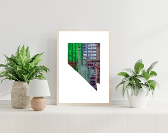 Colorado Map Aspen Tree Wall Art, Aspen Tree Forest Wall Art, Nature Colorado Photography Art, Panoramic Aspen Photography, Library Decor