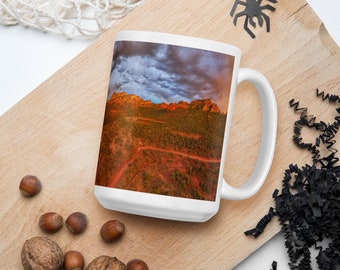 Sedona Arizona White glossy mug, Sedona Rainbow Coffee Mug, Magical Sedona Coffee Mug