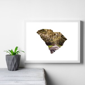 South Carolina Map Framed Wall Art, South Carolina Geological Map, State Map Print, Home and Office Decor Art, Geographic Library Art