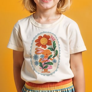 Spring Blossoms II | Organic Cotton Kids T-shirt | Unique Illustrated Tee | Colorful T-shirt for Kids | Fun Apparel for Kids