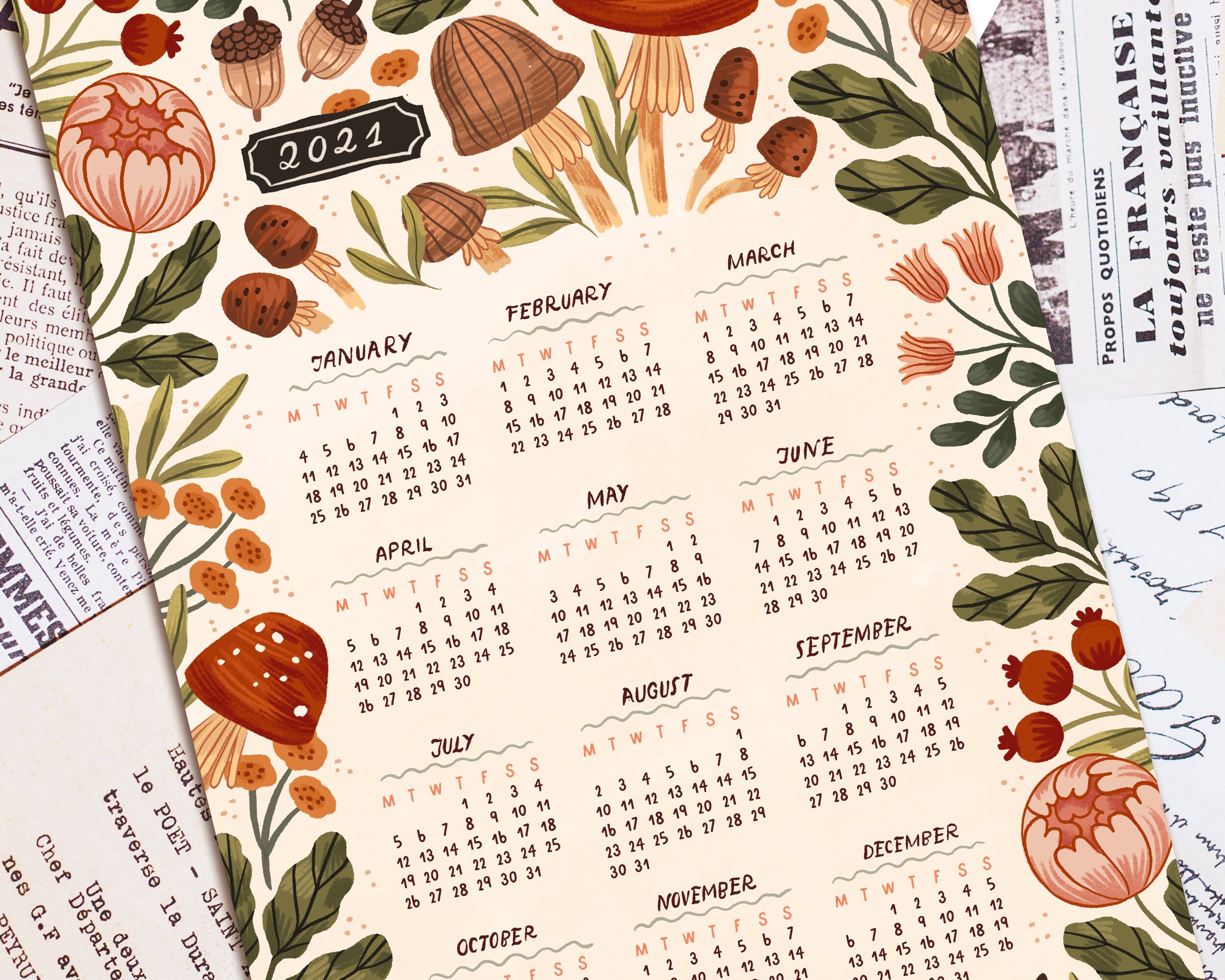 World s Greatest Mushrooms 2023 Wall Calendar Funny Quirky Christmas 