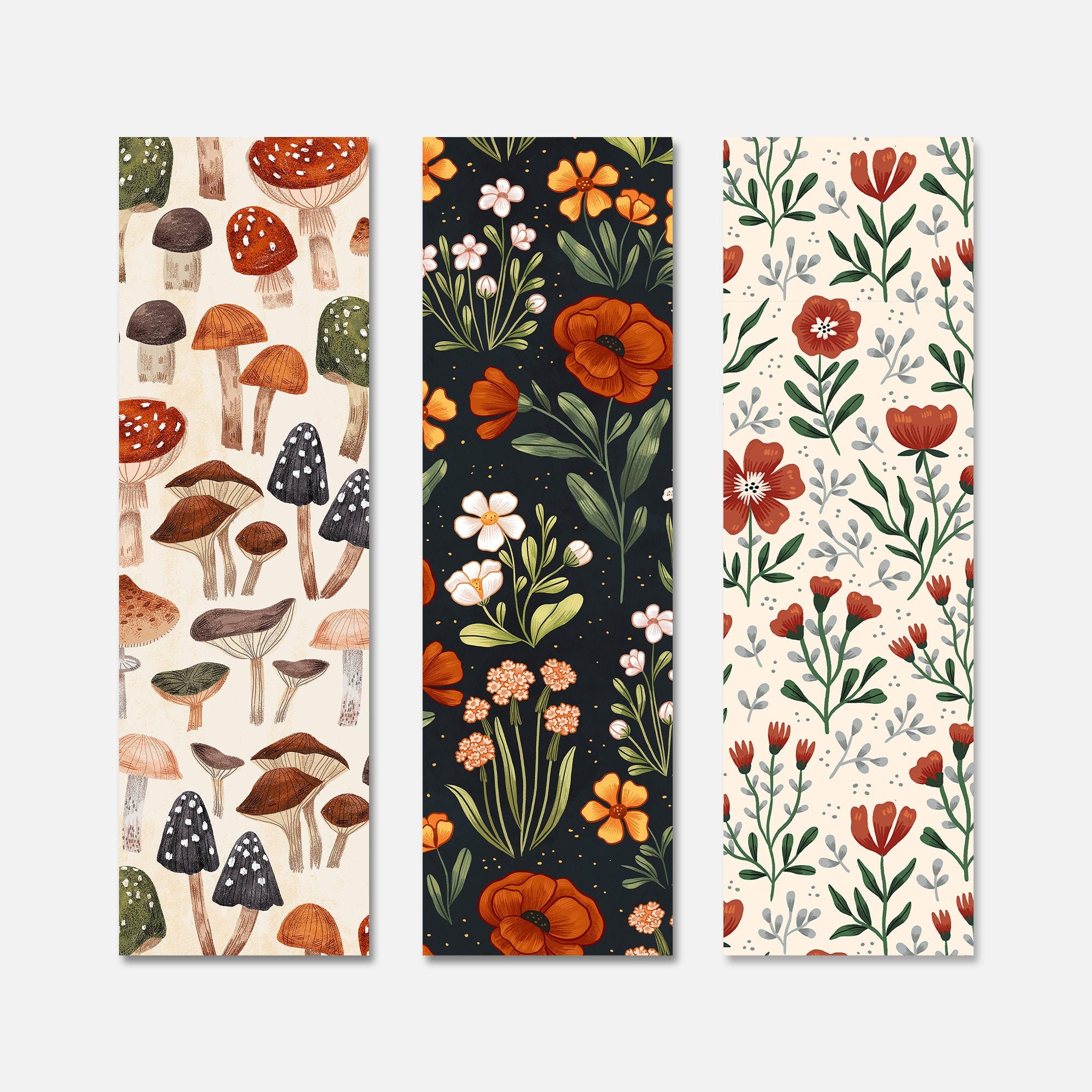 Scarlet Delight Bookmark Pack | Handmade Floral Bookmark | Book Lover ...