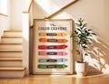 The Color Crayons: Educational Kid's Art Print, Playroom Wall Decor product logo