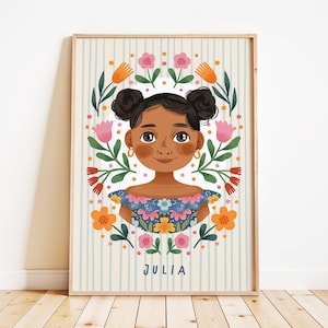 Ritratto personalizzato di bambino I / Disegno personalizzato / Idea regalo / Stampa per la stanza dei bambini / Arte murale / Illustrazione per bambini / Arte unica colorata